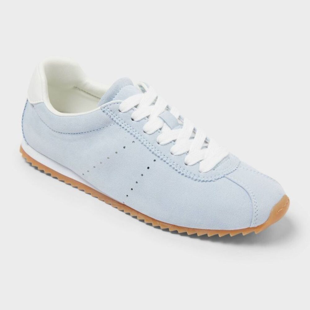 Universal Thread Light Blue Suede Sneakers with White Accents, 9.5